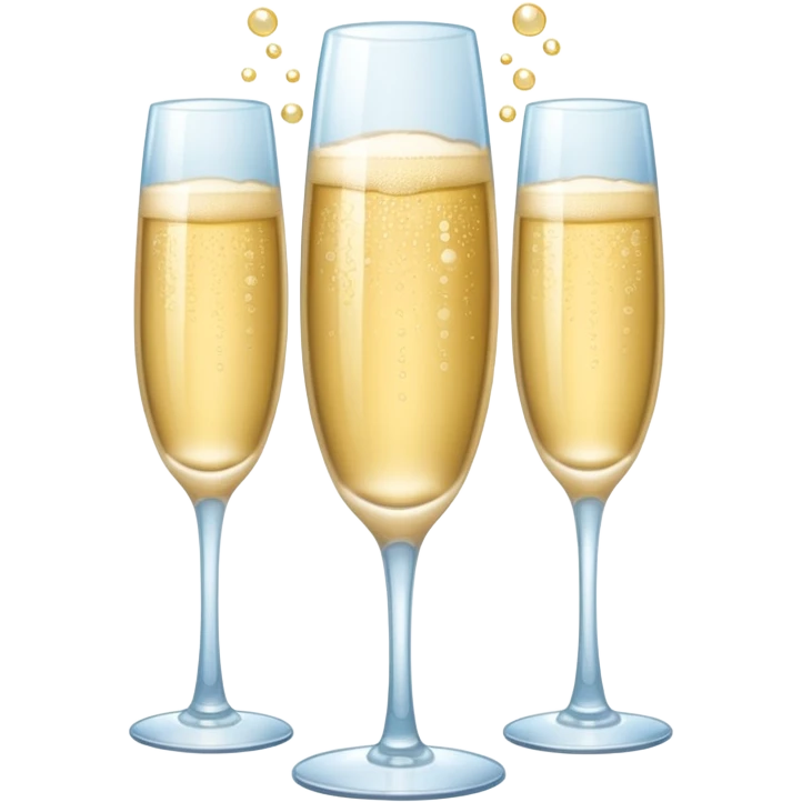 three tier tower of champagne glasses emoji
