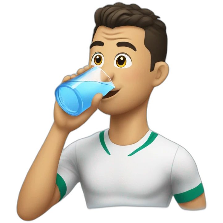 Cristiano Ronaldo drinking water emoji