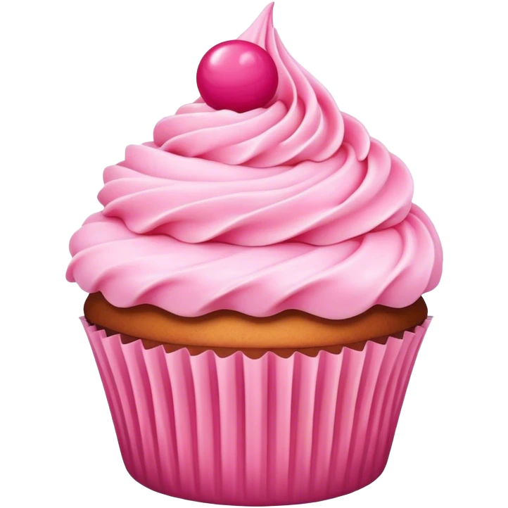 Cupcake with pink icing emoji