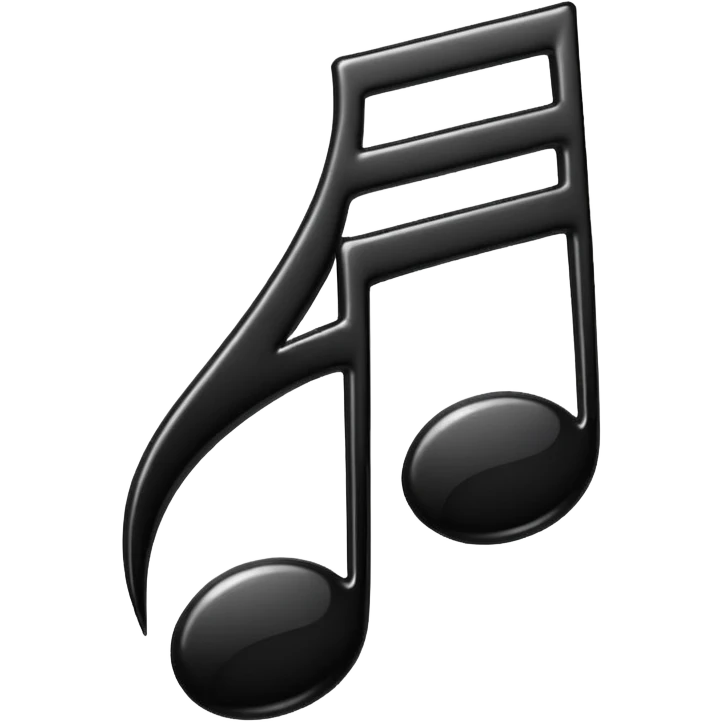 black music note emoji