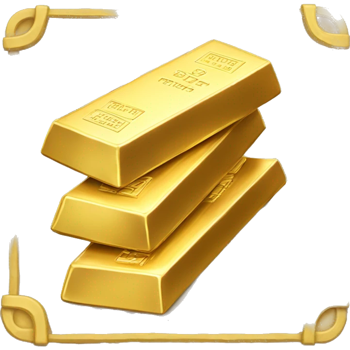 Gold bar in Round coin emoji