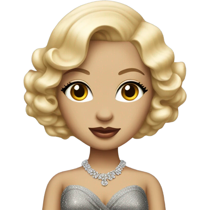 1930's blonde Barbie glamorous Hollywood actress  emoji