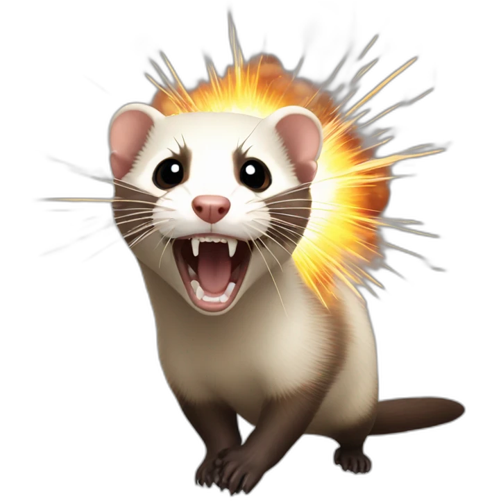 ferret exploding emoji