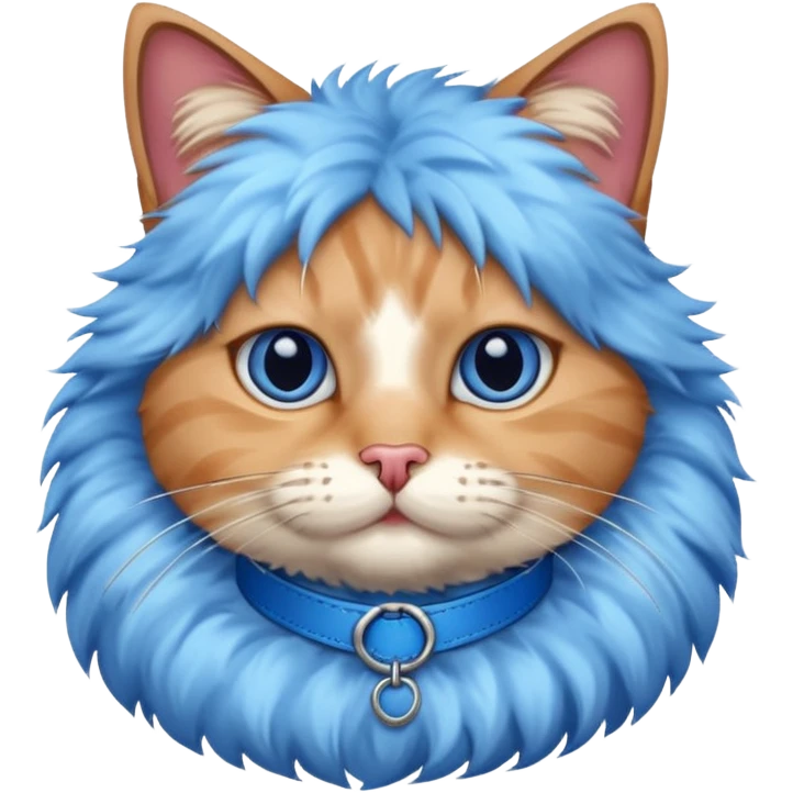 Cat with a blue collar  emoji
