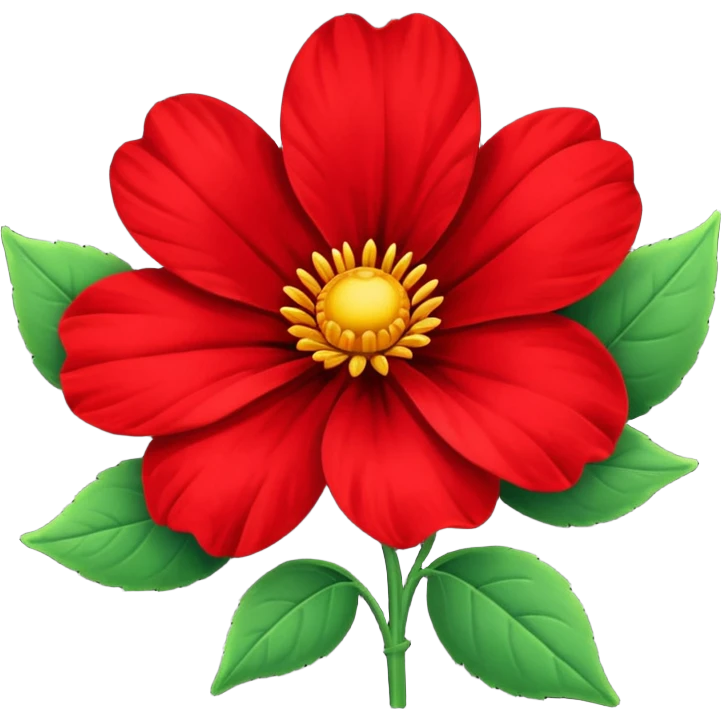 A red flower emoji