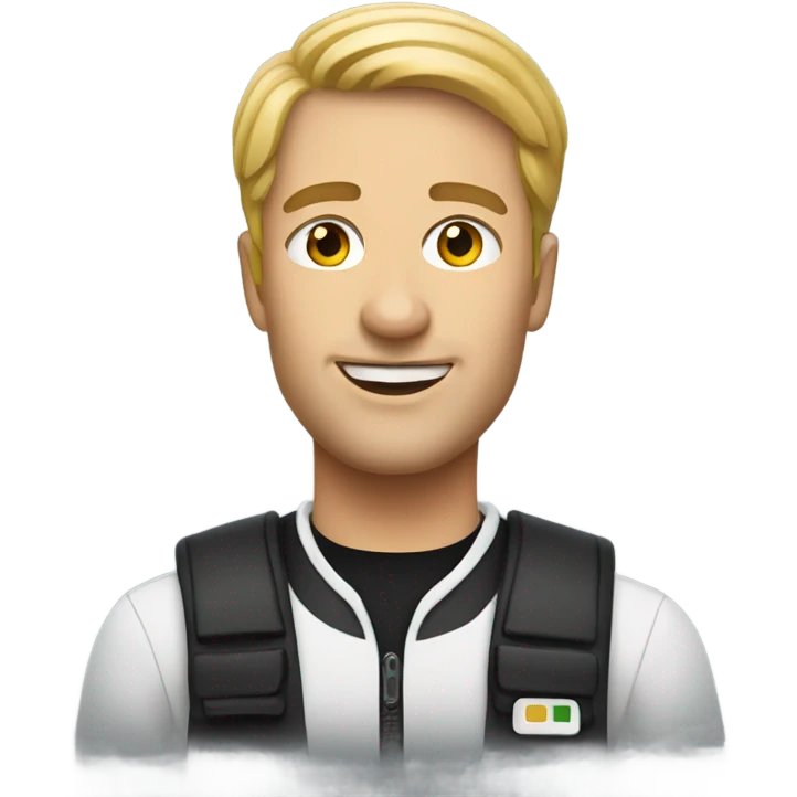 White uber eats driver  emoji