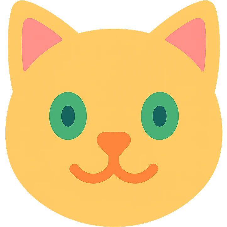 colorful cat face icon emoji