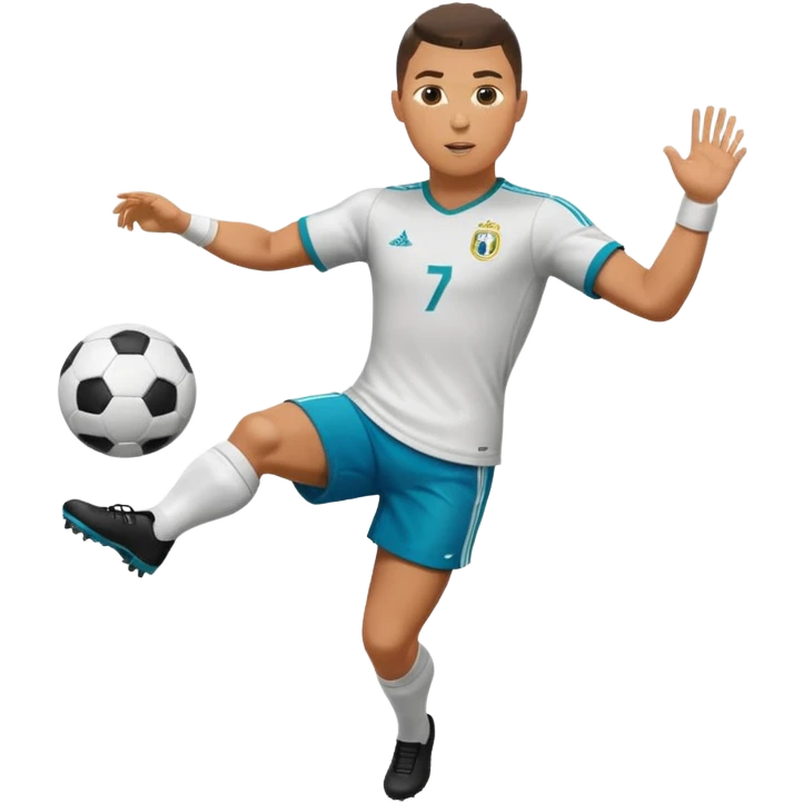 Ronaldo Kicking a football emoji