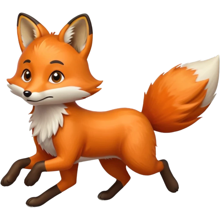 fox running fast emoji