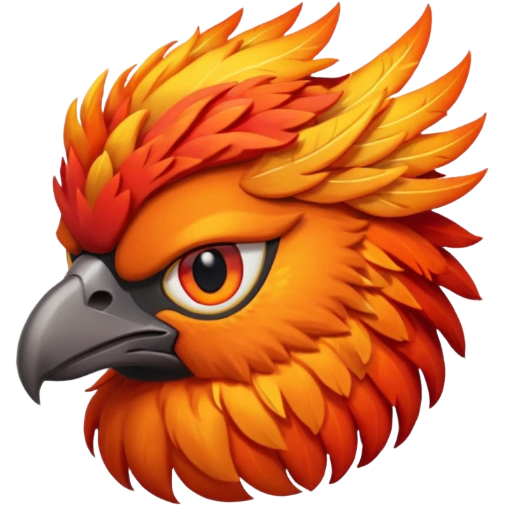 Bored blazing phoenix emoji