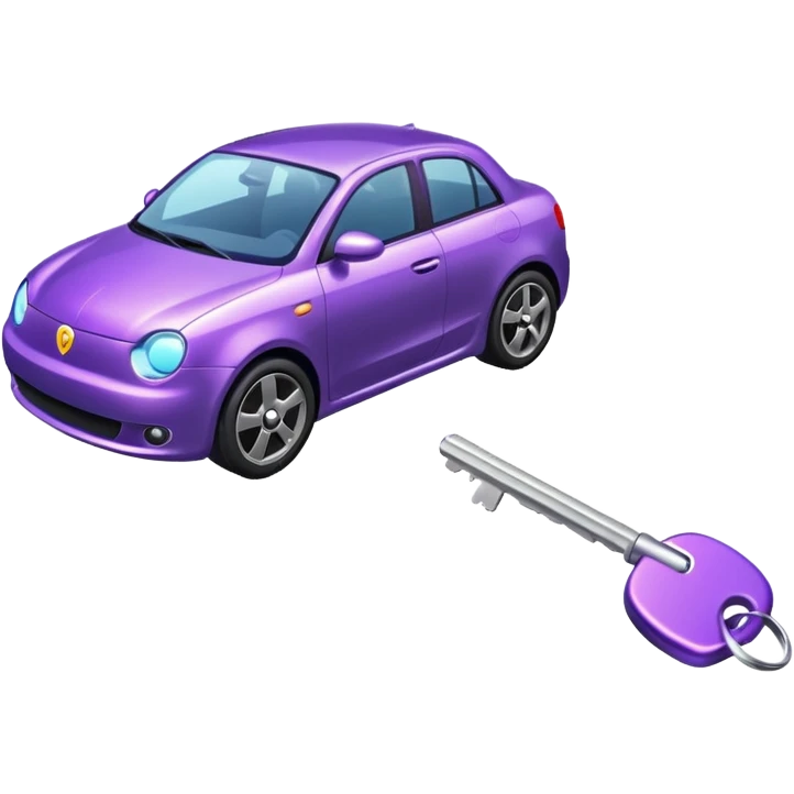 Purple car key emoji