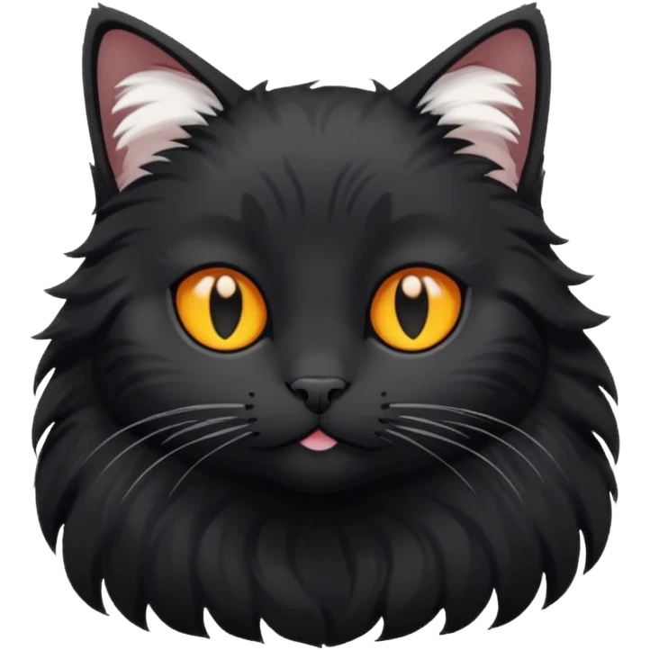 Gato preto com branco emoji