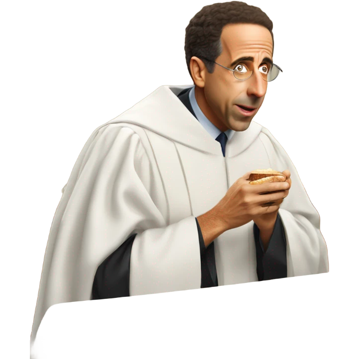 Jerry Seinfeld taking communion emoji