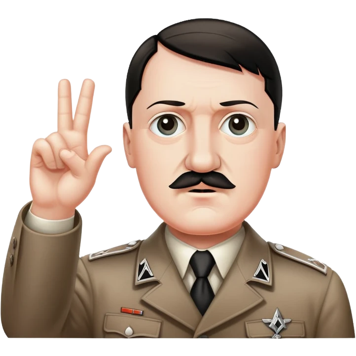 Hitler qui fait un salut nazi emoji | AI Emoji Generator
