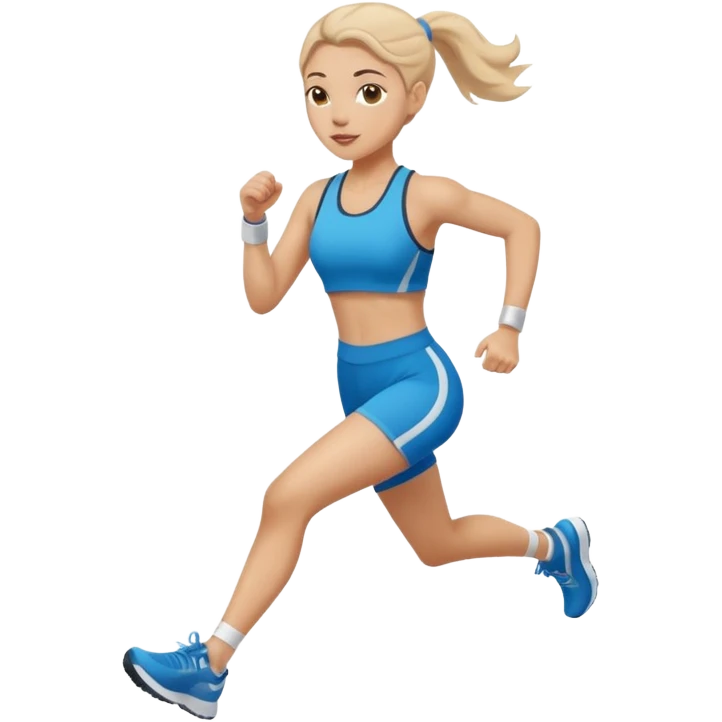 Girl running and working out emoji