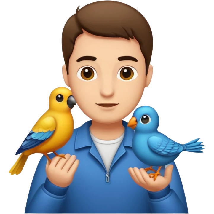 man with bird emoji