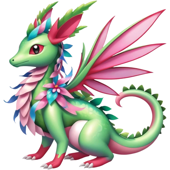 Shiny Exotic Flygon-Sylveon-Shaymin-Meganium-Hybrid-Creature emoji