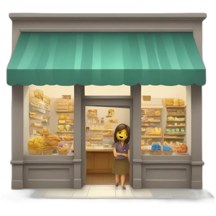 Shop with full customers emoji
