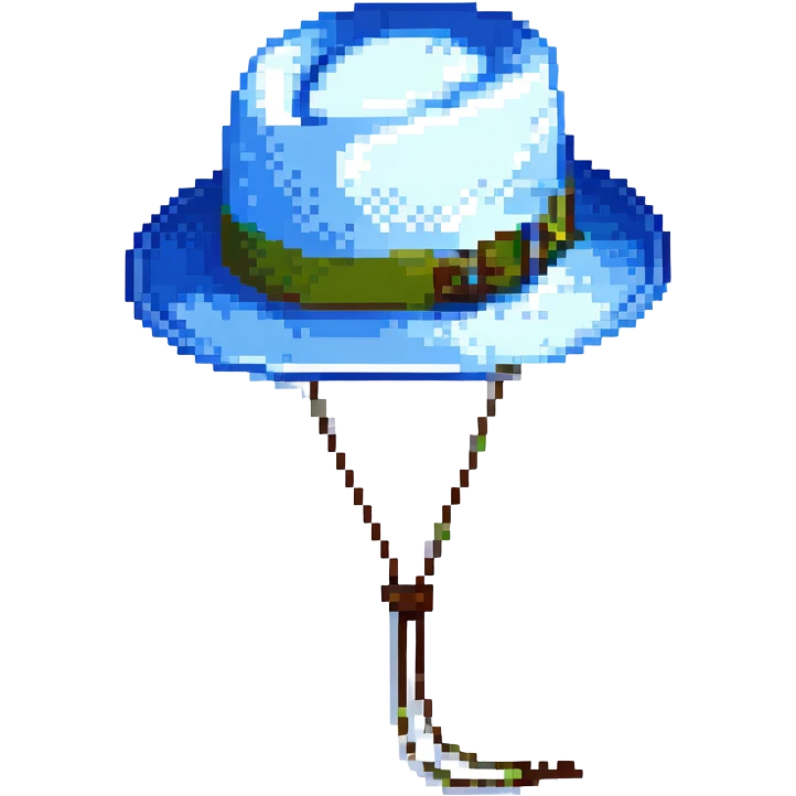 Синяя панамка со шнурком, no background emoji