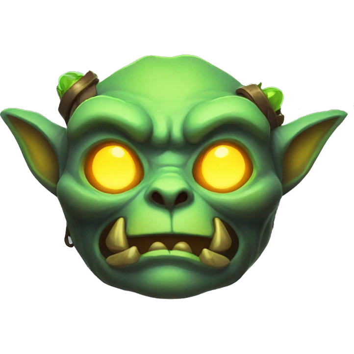 loot goblin with glowing neon emoji