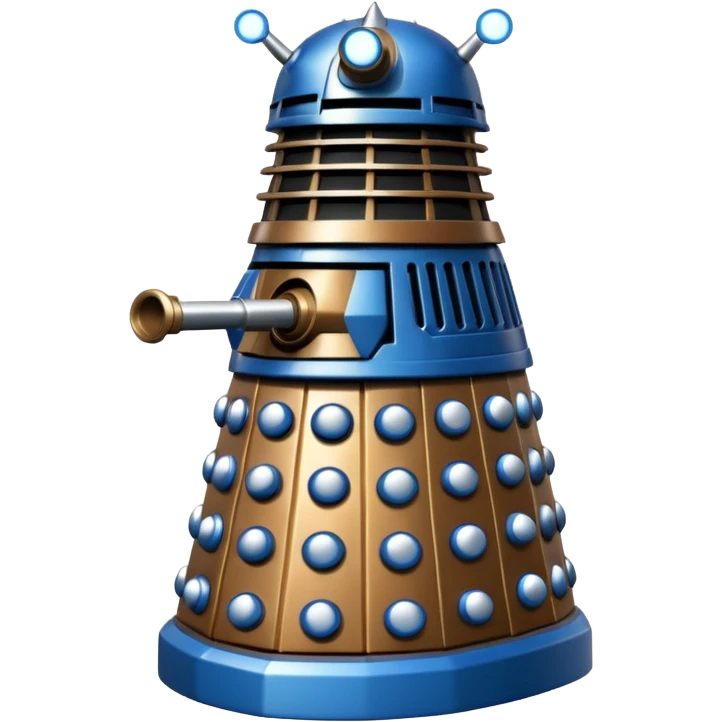 dalek silver, blue and bronze emoji