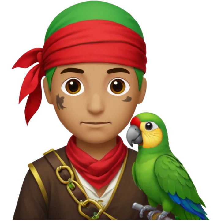 pirate and parrot emoji