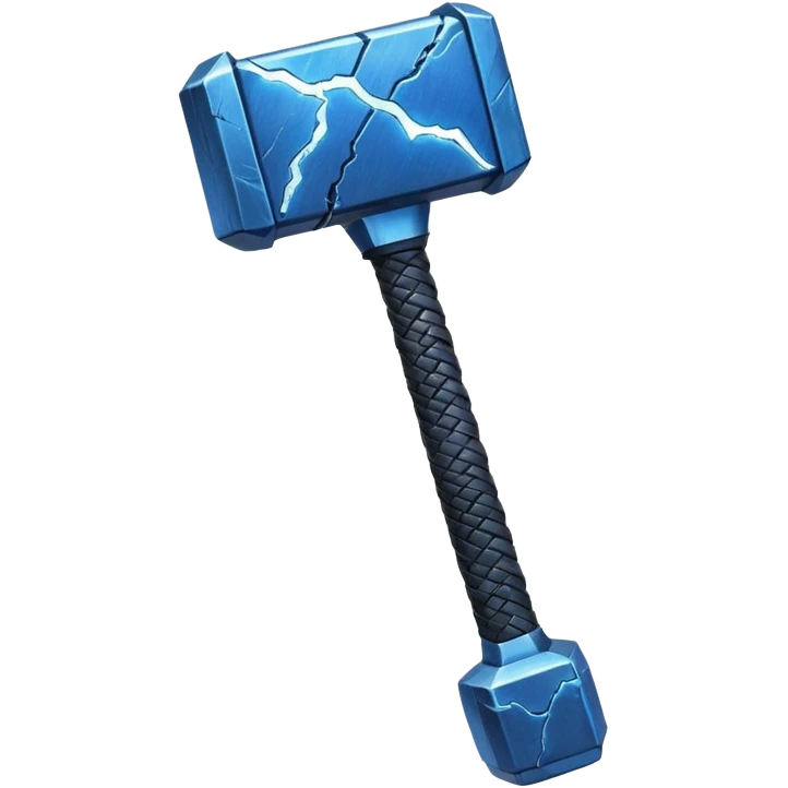 Thor hammer with thunder  emoji