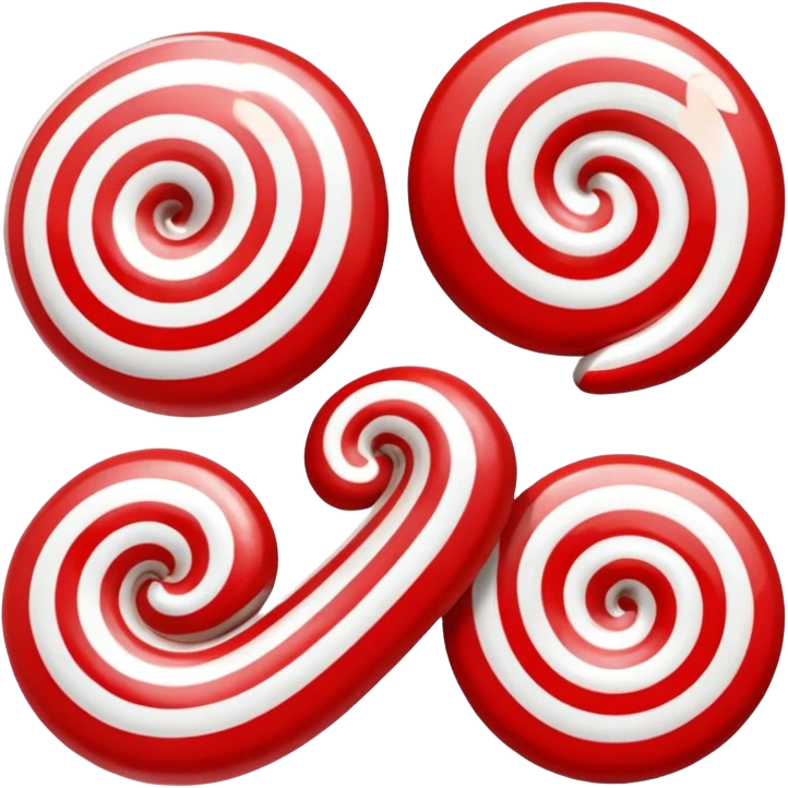 Candy white and red emoji