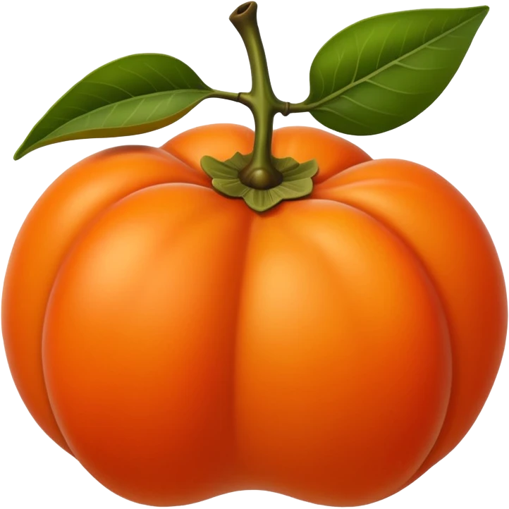 persimmon fruit simple emoji