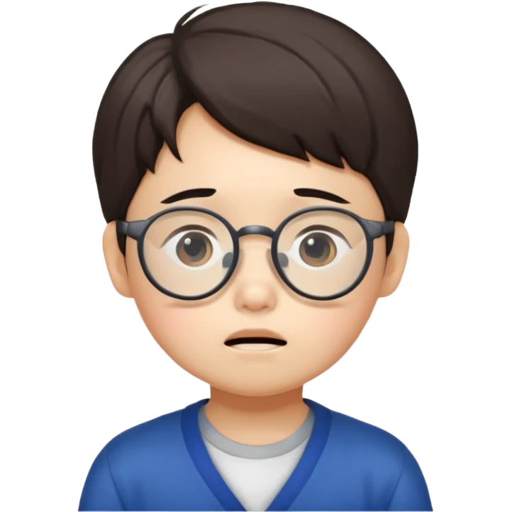 a Korean five-year-old who’s exhausted from studying emoji