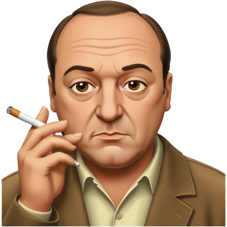 Tony Sopprano with cigarette emoji