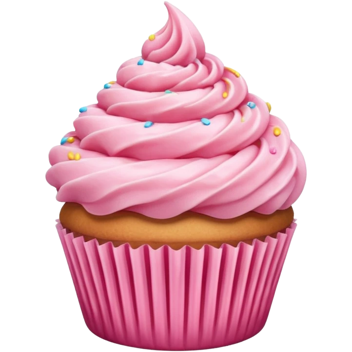 Cupcake with pink icing emoji