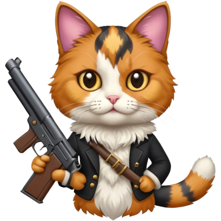 Cat gun emoji