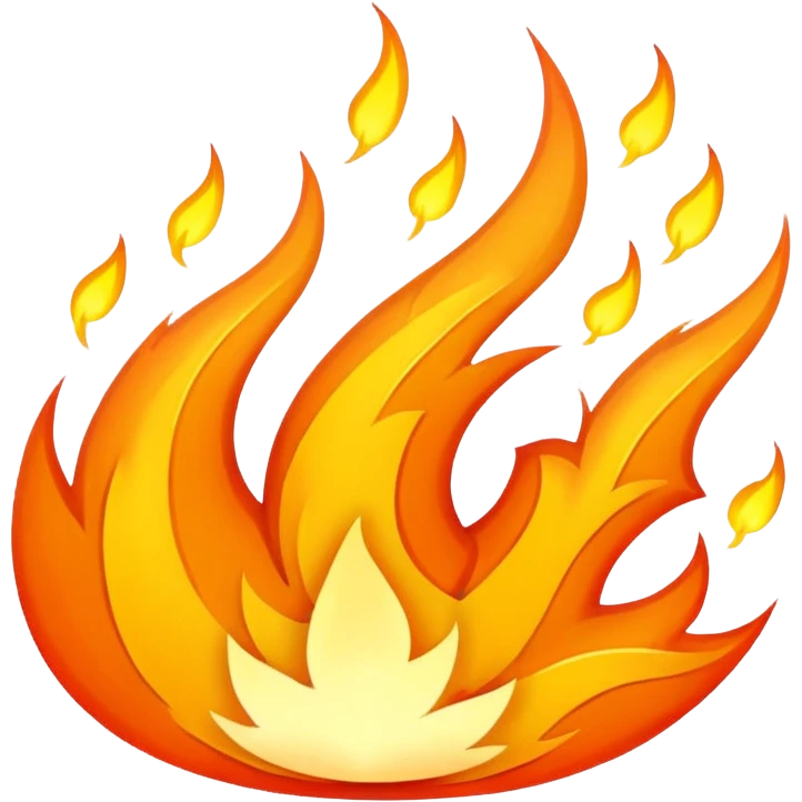 glitter fire emoji