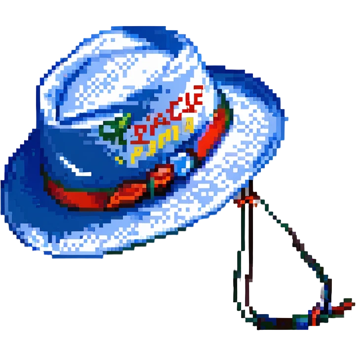 Синяя спортивная панамка со шнурком и надписью SPACEME, no background emoji