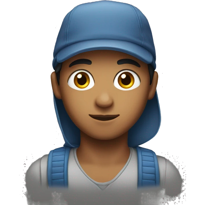 Tunisian boy with cap emoji