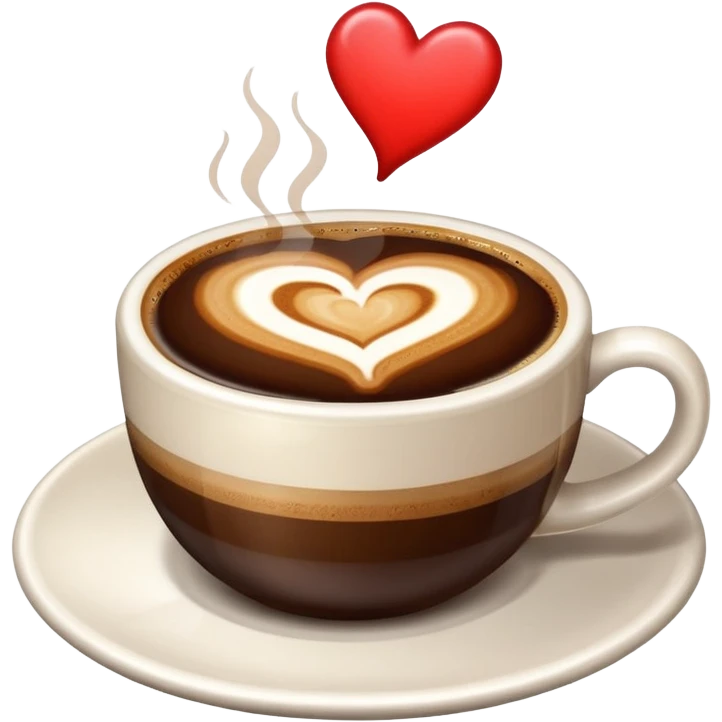 Coffee with hearts emoji