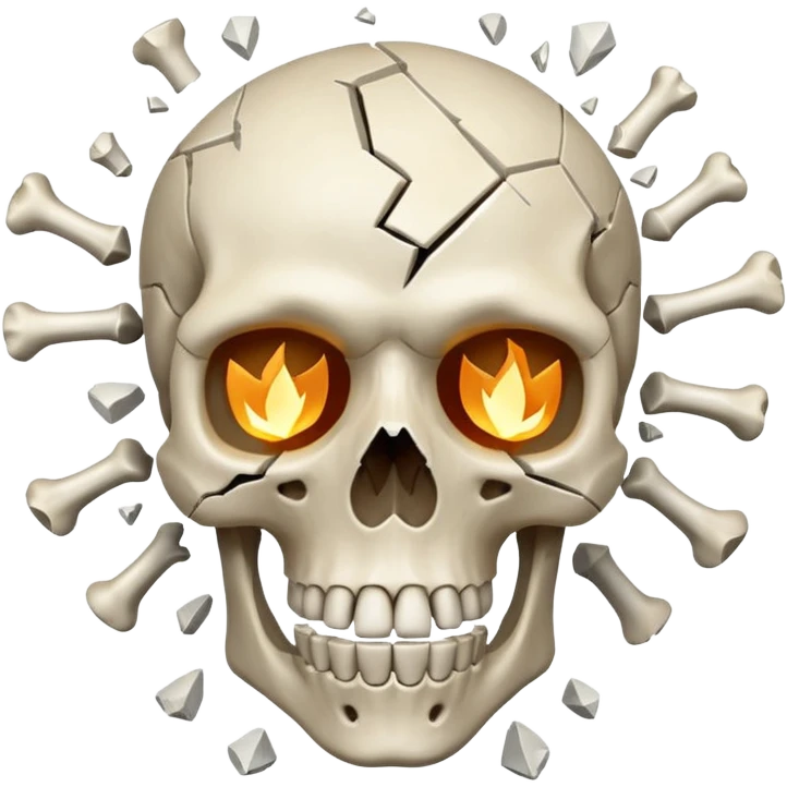 Explode skeleton head emoji