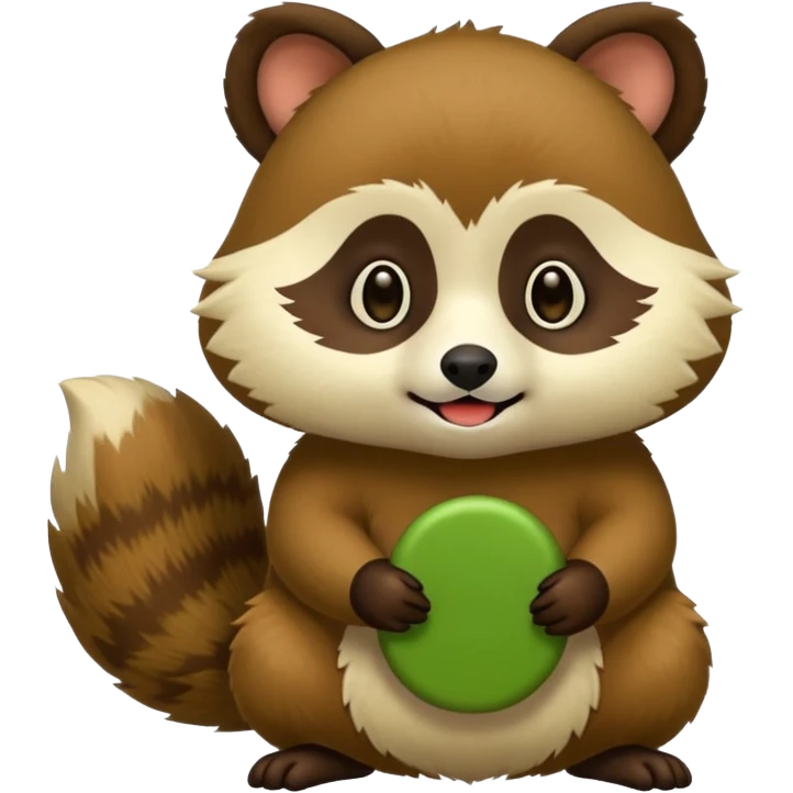 Green tanuki emoji
