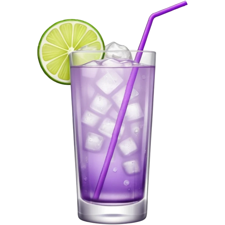Cocktail light purple with high glass emoji