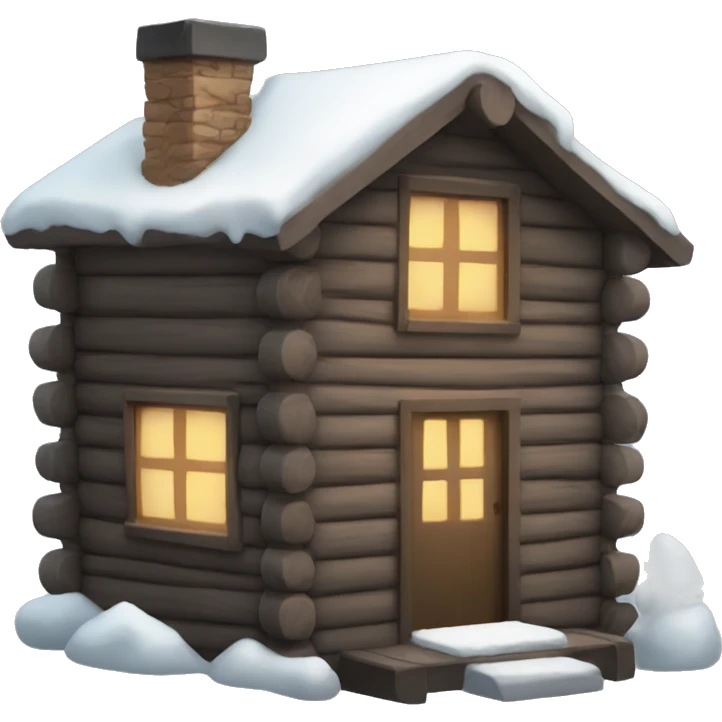 winter cabin emoji