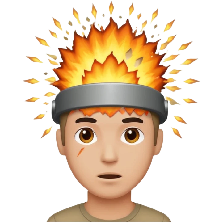 Через со взрывом на голове emoji