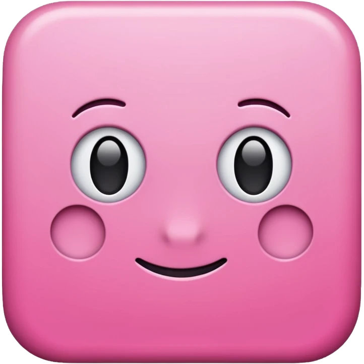 Pink square with no face emoji