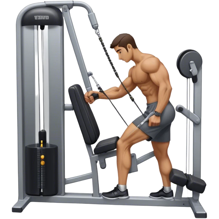 side-view man cable-machine tricep-pushdown emoji