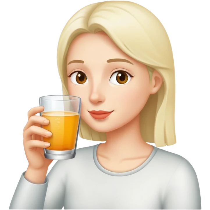 person drinking from a glass, simple and cheerful emoji