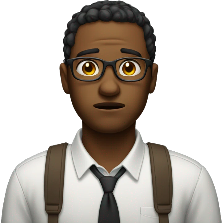 Sad nerd emoji