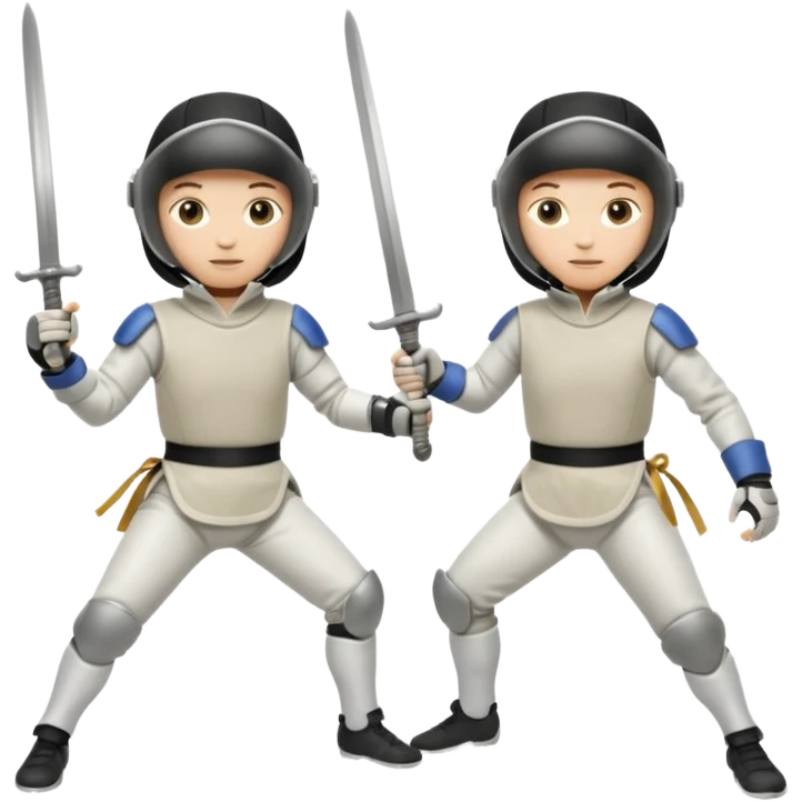 Two people who are fencing emoji