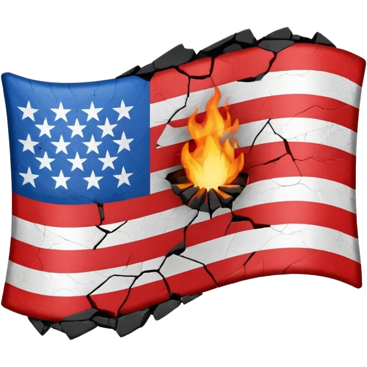 Burning american flag emoji