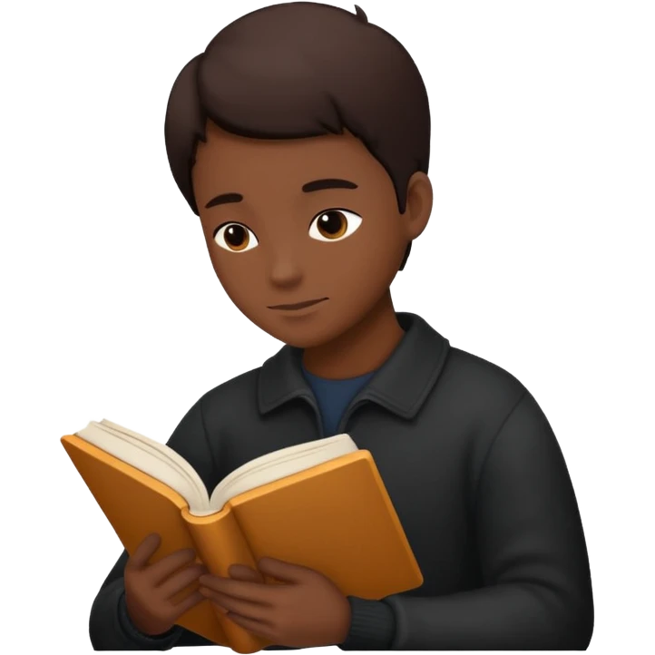 person silhouette reading a book emoji