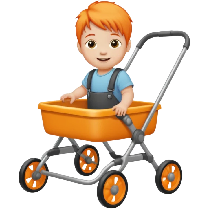 orange hair baby on babywalker emoji